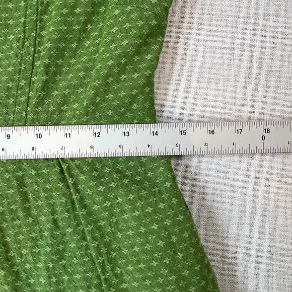 Tulle by Anthropologie Pleated Cap Sleeve Mod Midi Dress Womens M Cottage - Picture 6 of 9